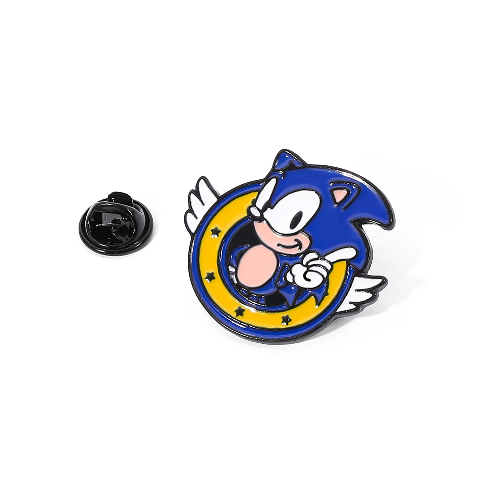 Anime Cartoon Sonic The Hedgehog Brooches Pins Badges Brooches Lapel Pin Enamel Pin Backpack Bag Accessories Gifts for Friends