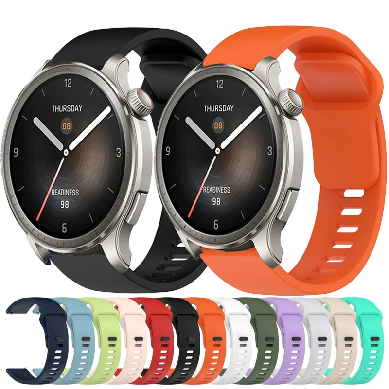 Bracelet de Sport en Silicone, 22mm, pour Amazfit Balance/Cheetah rond/Pro, pour Amazfit Bip 6 5 5 Unity GTR4 3 2 47mm Stratos 2 3