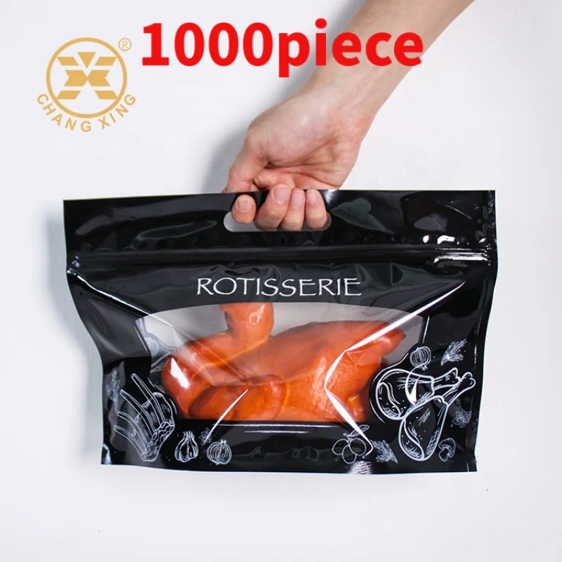 

10 00piece.Custom.Custom Printing Zipper Plastic Rotisserie Hot Grill Roasted Chicken Packing Meat Food Packaging