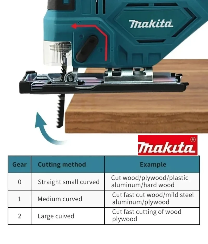 

New Makita DJV182Z 18V Brushless Jigsaw 340W Electric Jig with Saw Blade Cordless Barrel Handle Jigsaw without Battery