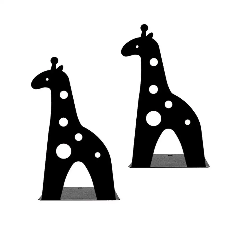 

2 Pcs Giraffe Book Stand Tidy Bookend Animal Ends Organizer Gift for Friends Home Decor Cute Cartoon