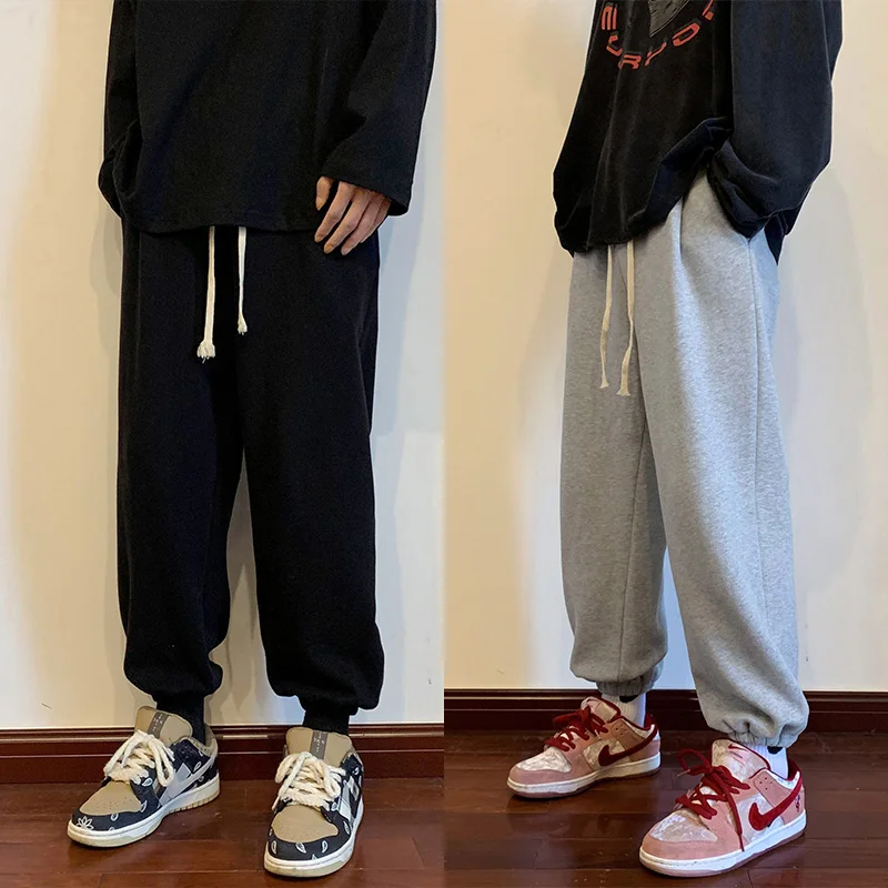 

Мужские спортивные брюки Vibe Sle American Sport Pants: летние, тонкие, свободного кроя, с манжетами, в уличном стиле, трендовые, повседневные