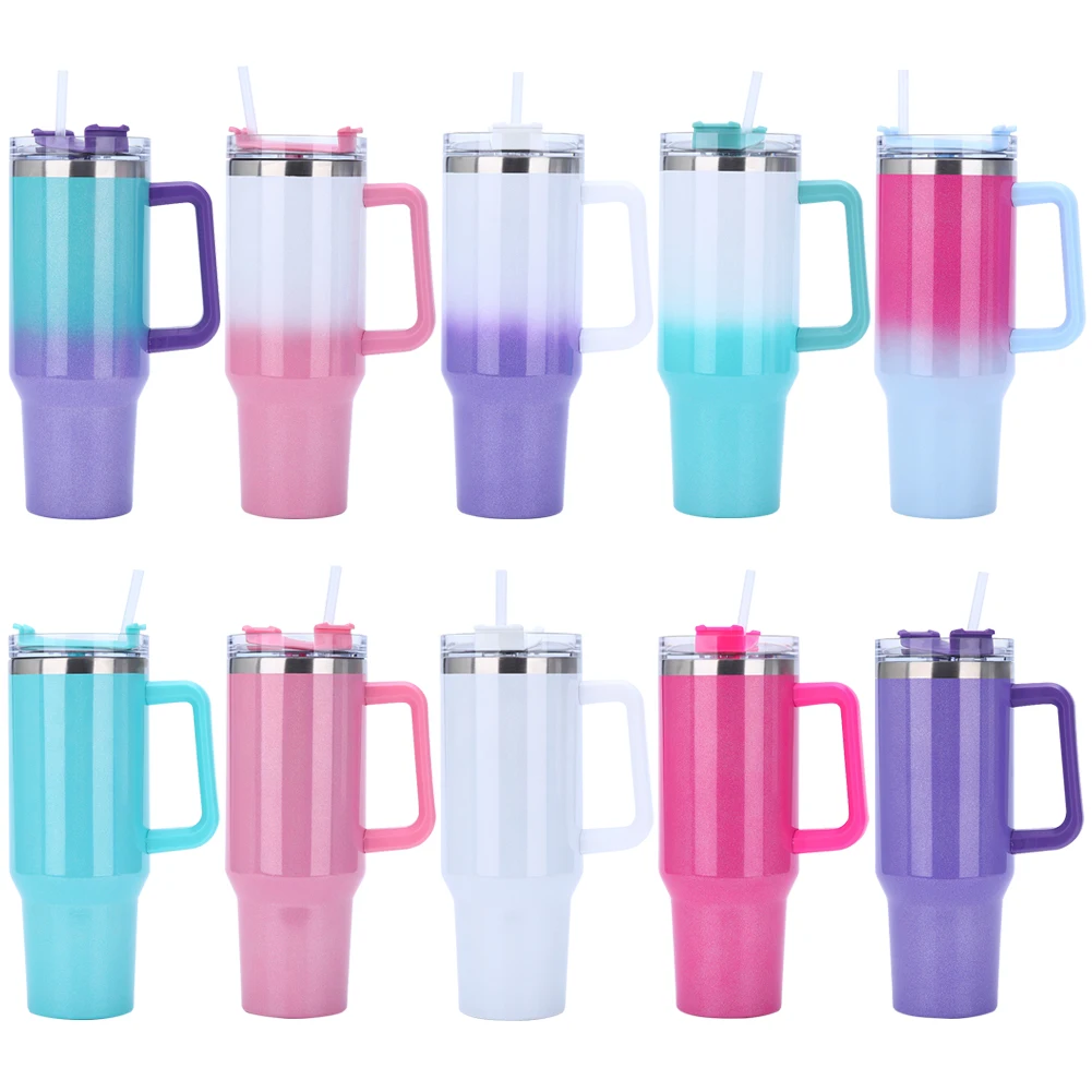 

40oz Straw Insulated Tumbler Stainless Steel Vacuum Insulated Water Bottle Cold Hot Thermal Coffee Cup Outdoor Travel Car Cup