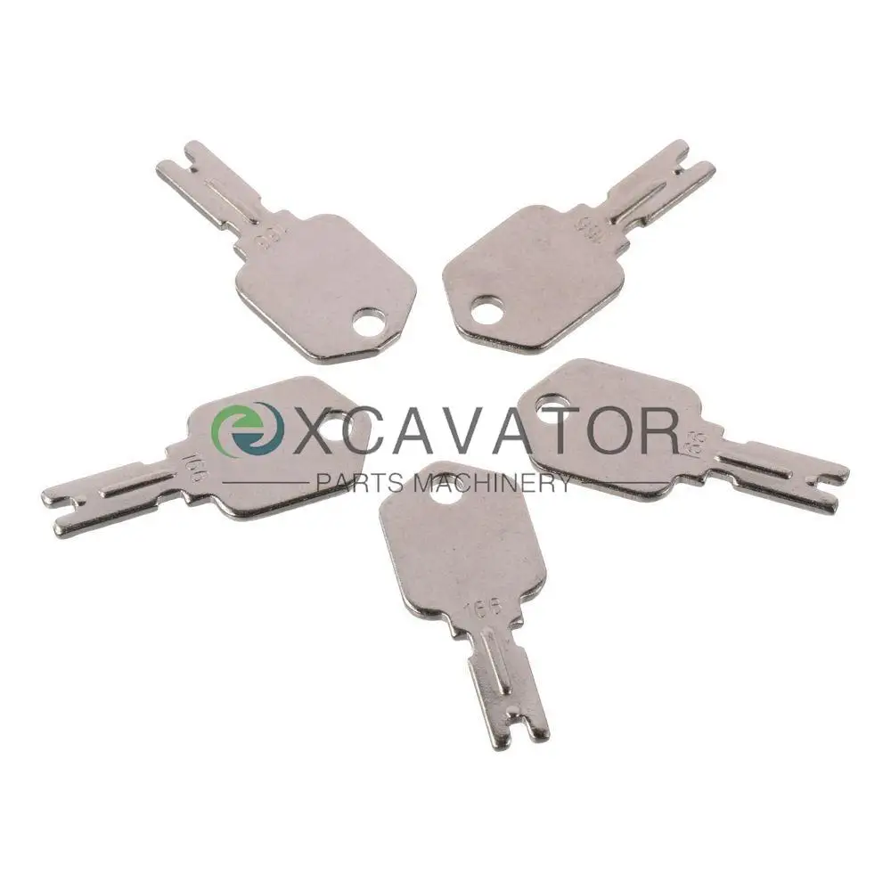 

12Pcs Silver Ignition Keys Car Assessories Parts Metal Forklift Key Key for Excavator
