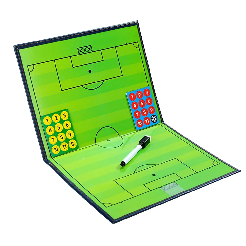 

Football Coaching Board 2 Section Pvc Reusable Dry Erase Clipboard Lightweight Foldable For Team Practice Tactical