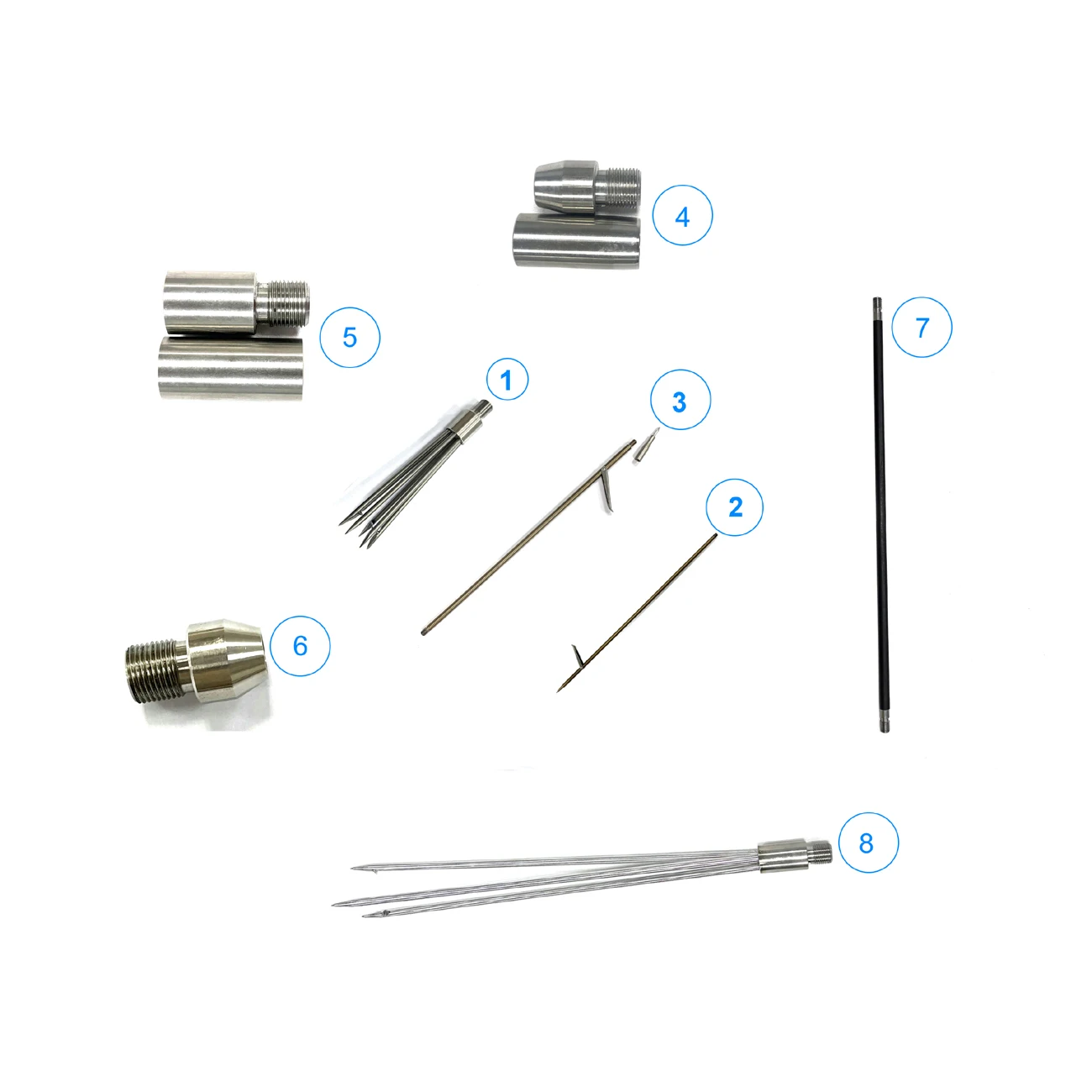 

1 шт., запасная часть для копья с ручной жердой и 6 зубцами, парализерный наконечник, инъекционный стержень Pesca для подводной охоты, замена оборудования для дайвинга