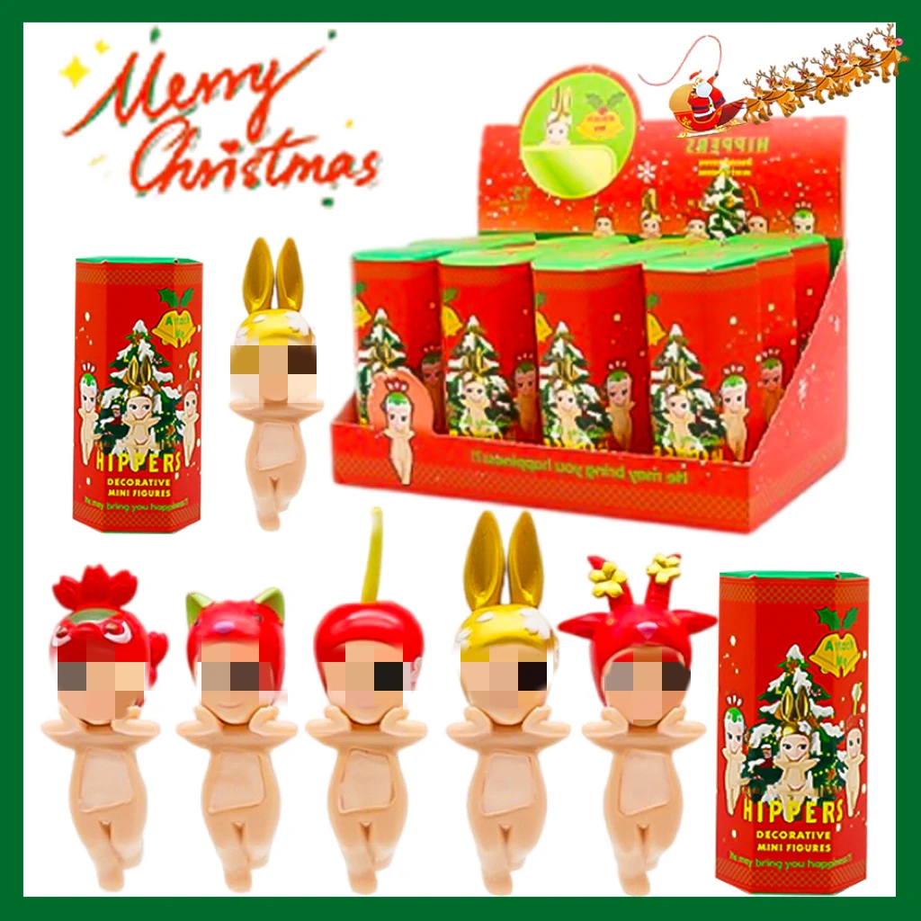 Hot Christmas Collection Angel Figure Blind Box Mini Collectible Phone Computer Decoration Table Christmas Gift Mystery Box