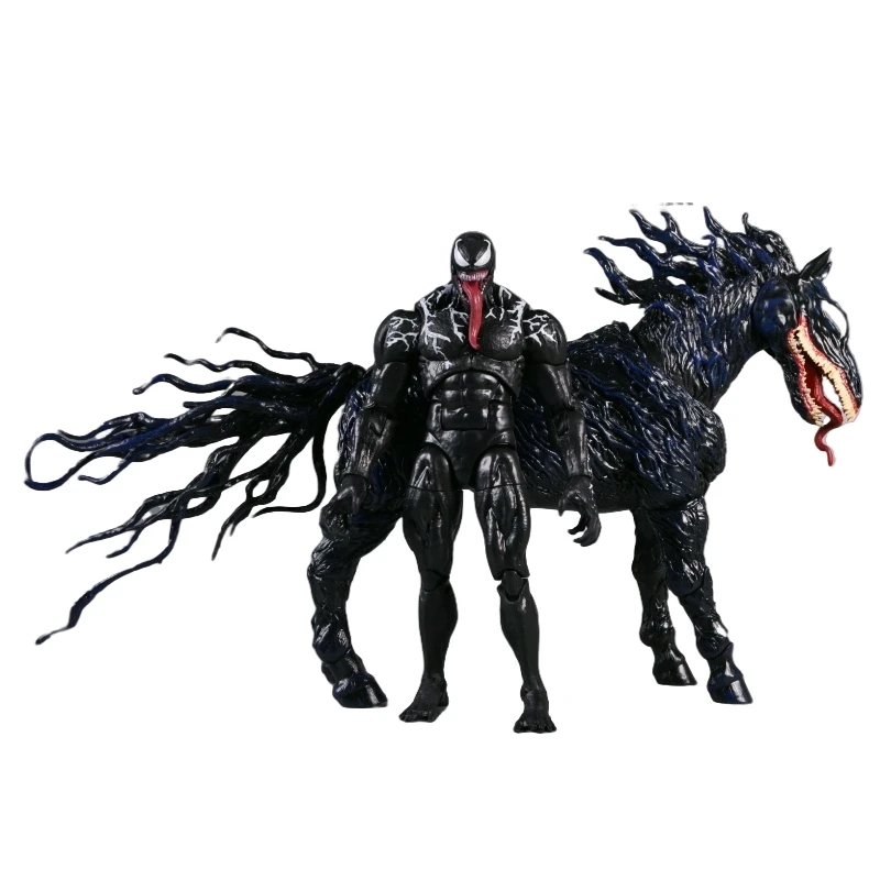 

20Cm Pvc Venom The Last Dance Symbiote Horse Venom Action Figure Movable Joint Garage Kit Model Doll Toys Gift