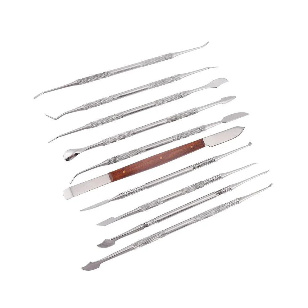 1 Set Dentals Spatula Plaster Knife Practical Stainless Steel Versatile Teeth Wax Carving Tool Set Dentistryl Instrument