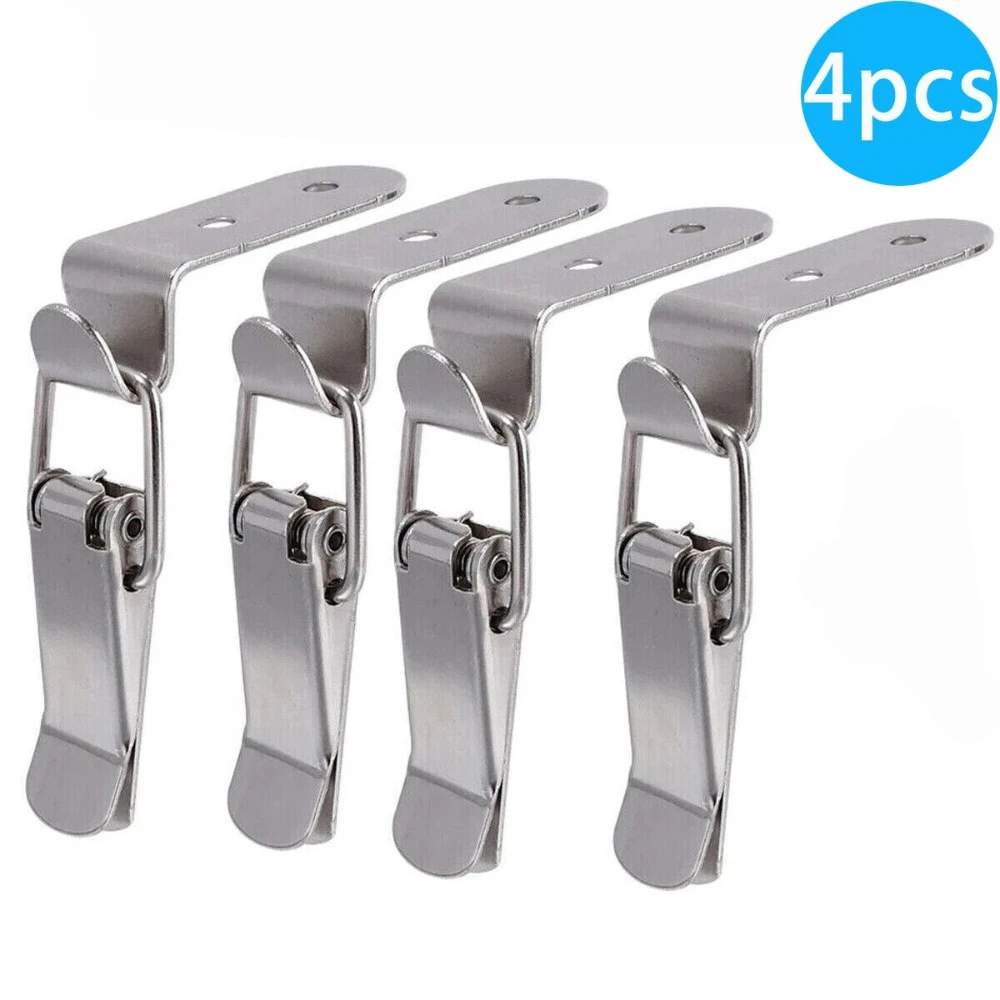 4pcs Right-angle Curved Hook Box Lock Buckles Industrial Equipment 90-degree Curved Buckle Locks Flat Mouth Spring Buckles