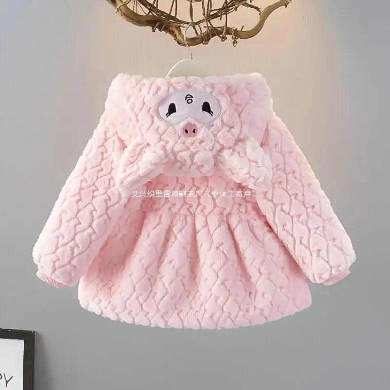 

Hot Girl Coat Kuromi Kawaii Fashion Winter Student Casual Zipper Keep Warm Thickening Tops Cashmere Children's Clothing Newstyle