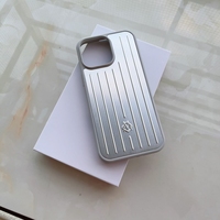 Stylish Business Premium Sle Corrugated Metallic Luster Ice Feel Luggage Phone Case for IPhone 16 15 14 13 Pro Max Protect Cover