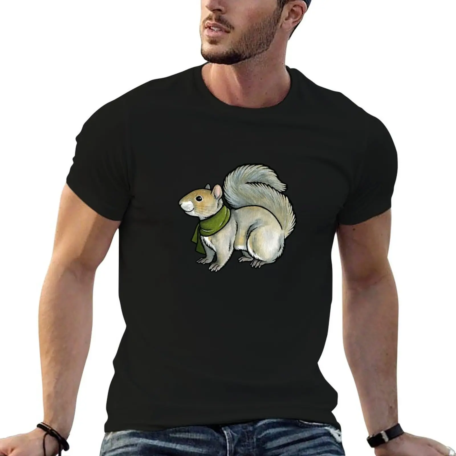 

Grey squirrel T-Shirt anime t shirts oversize essential t shirt black cotton t-shirt plain for man package T-shirt