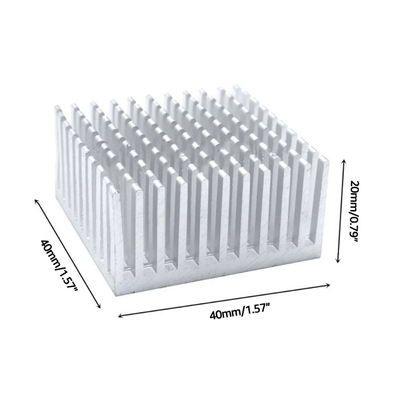 dissipador calor 4 unidades 40x40x20mm Refrigerador dissipador calor alumínio para resfriamento Raspberry