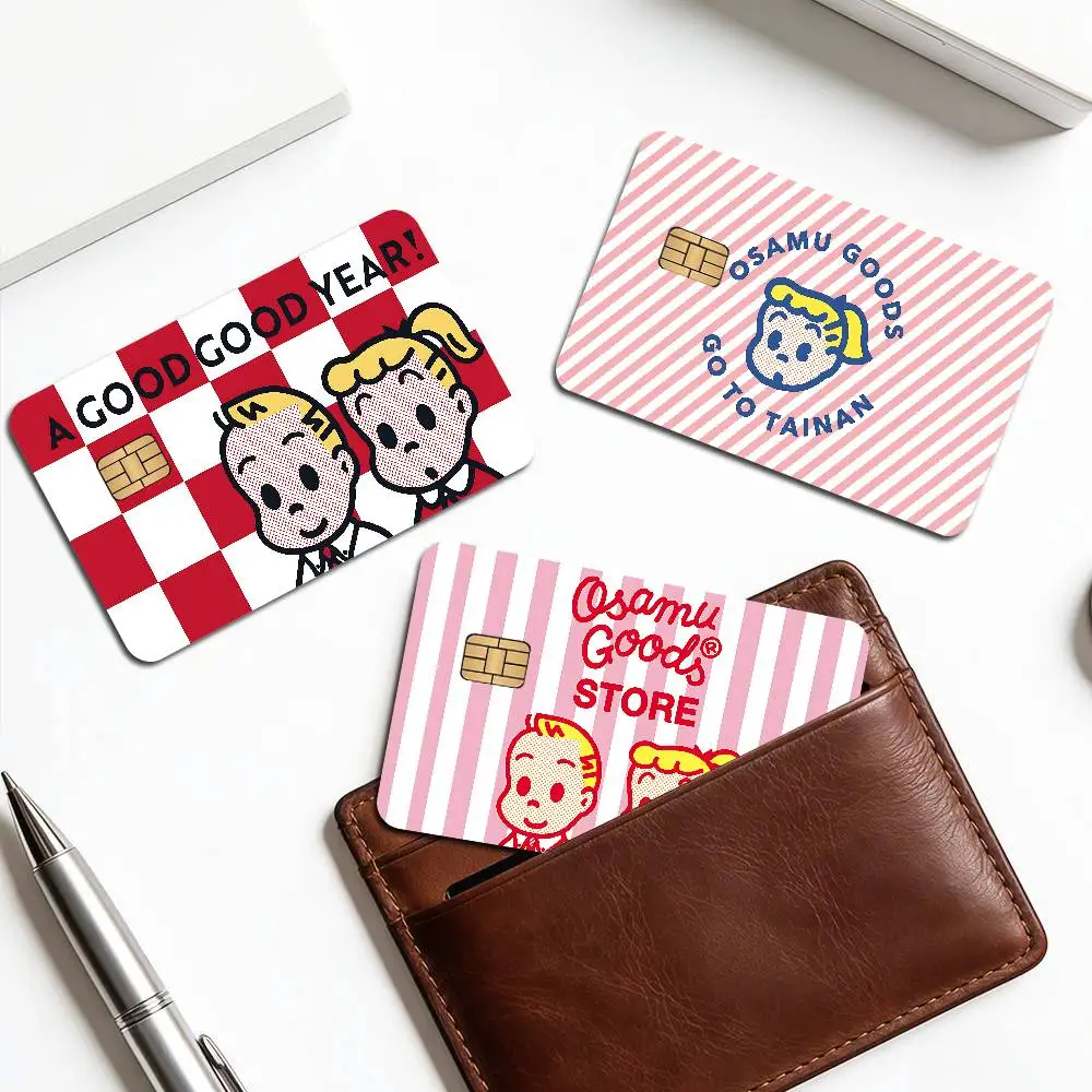 Fashion O-OSAMU G-GOODS Anime Spend or Save Funny Shell On Off Ultra Thin No Fade Sticker Skin Cover Film for Debit Credit Card