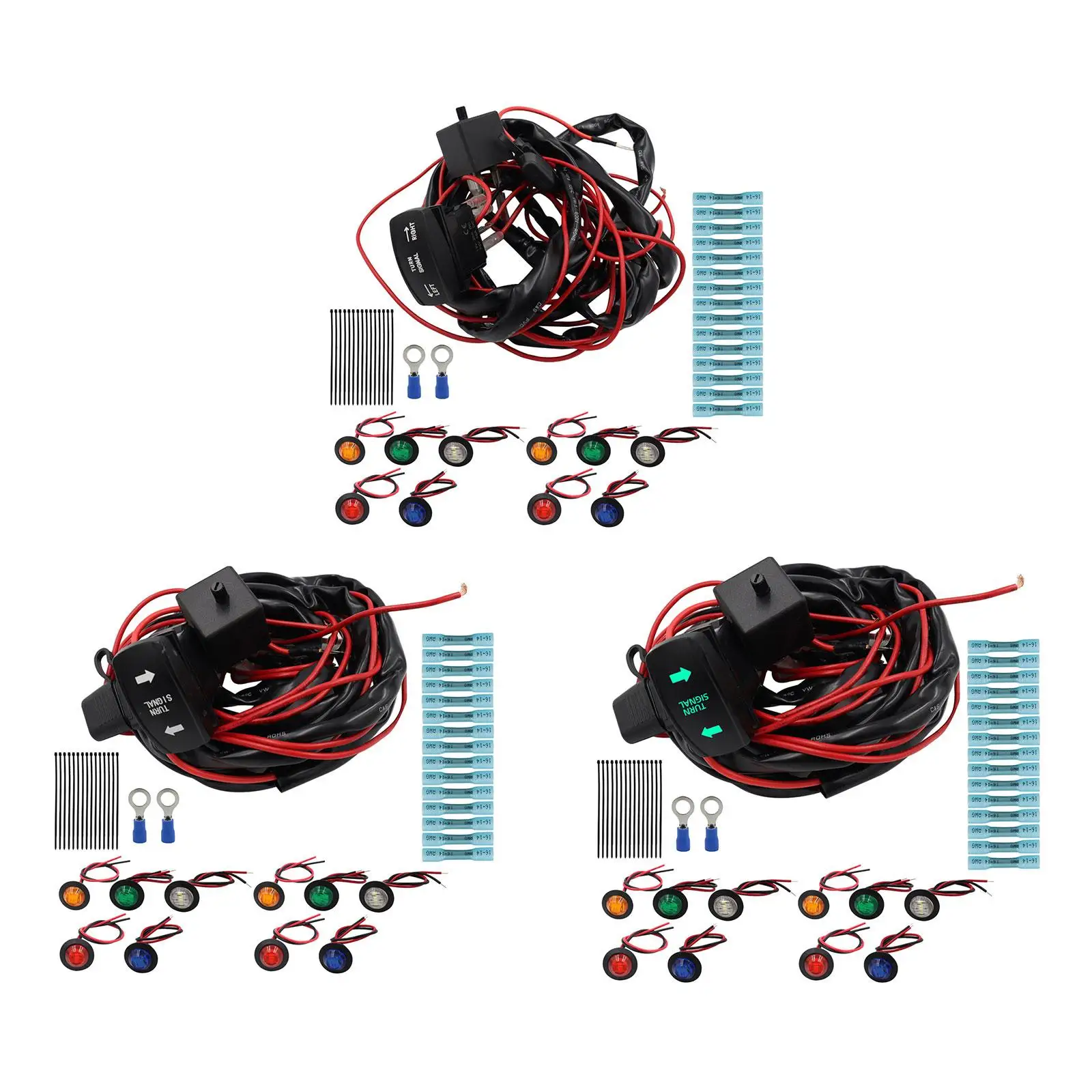 Universal ATV UTV Street Legal Kit Replaces Spare Parts Turn Signal Light Flasher Relay Wire Harness Blinker Harness System