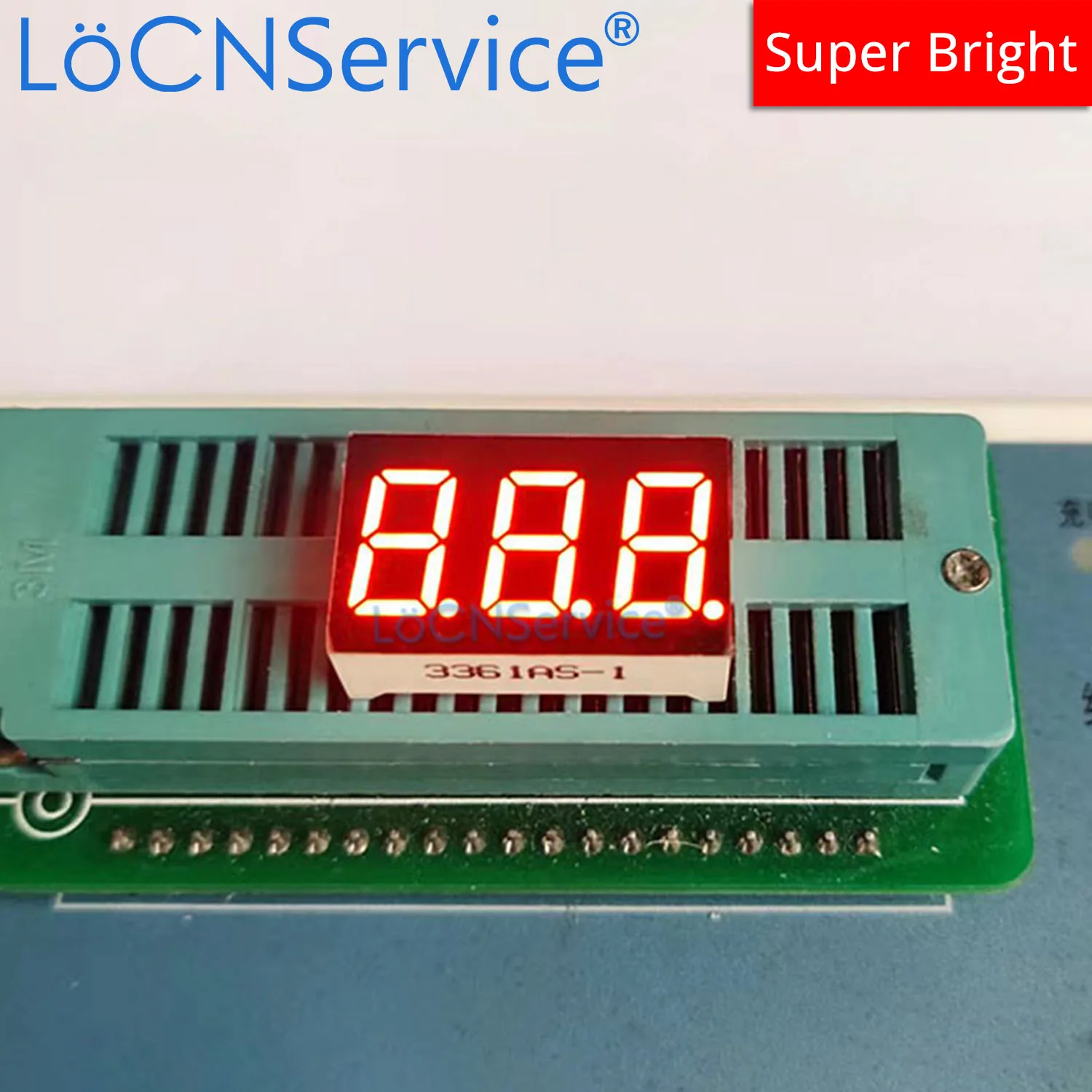 LoCNService 30PCS 0.36Inch Digital Tube LED Display 3 Bit Red Yellow Green Blue White Common Anode / Cathode 7 Segment 0.36 inch