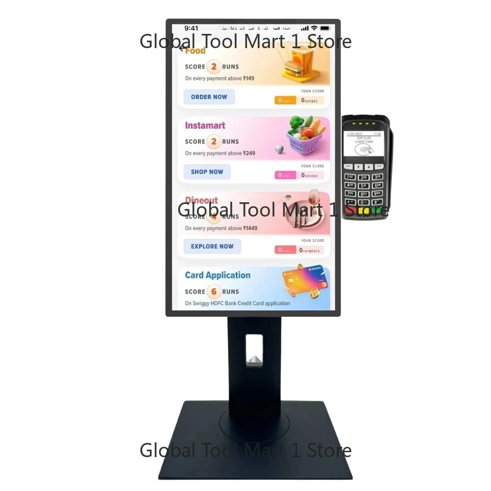 A-ndroid 13 24 Inch Touch Screen P-OS Kiosk Desktop         for Restaurant Ordering & Display