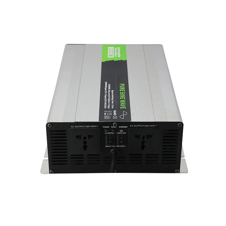 home ups 2000watt power inverter 12vdc 24Vdc to 110V/120Vac/240vac 2kw with battery charger