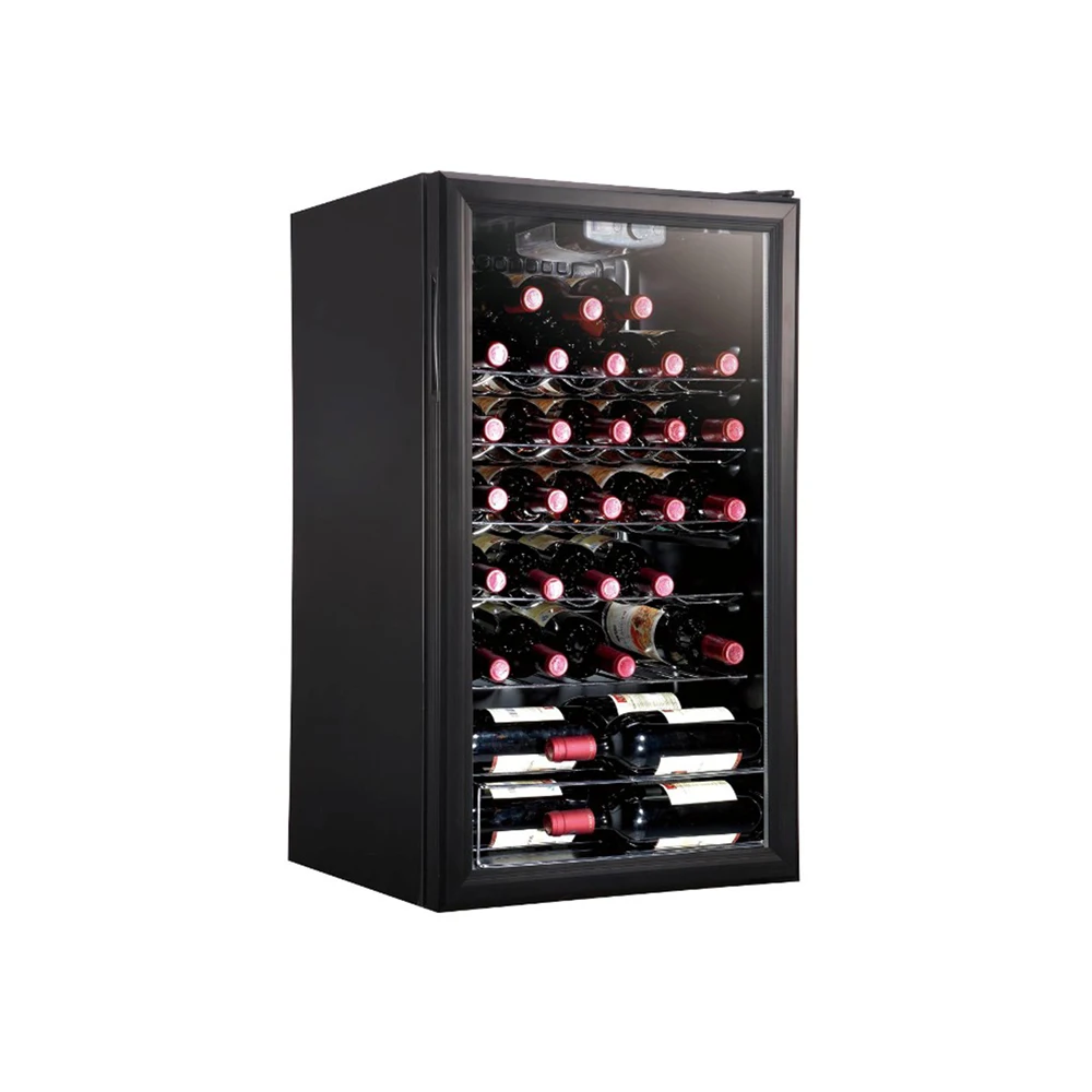 98L Electric Wine Fridge Freestanding Compressor Refrigerator For Beer & Wine Display For Hotels Households