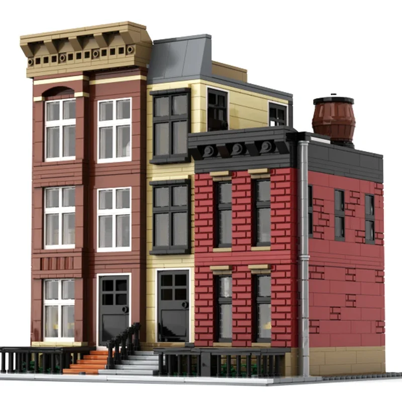 

1802pcs MOC American Townhouse Modular Building Blocks Christmas Gift Home Entertainment DIY Project Perfect For Family