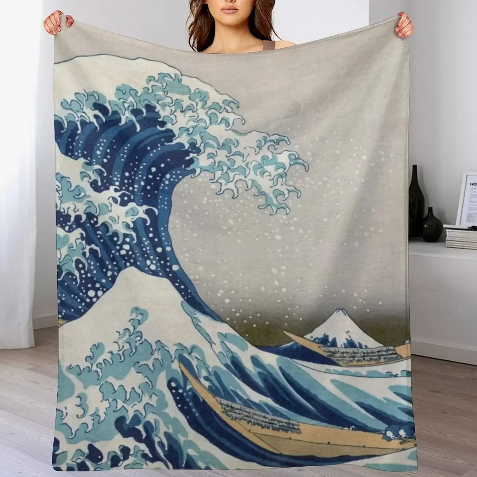 Under the Wave off Kanagawa - The Great Wave - Katsushika Hokusai Gooi deken Luxe St Luxe dekens