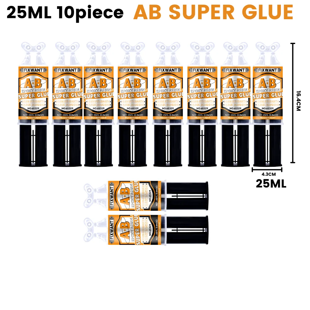 6/25 ml Epoxidharz AB Kleber Wasserdicht Instant Schnelle Klebstoff Reparatur Starker Super Flüssigkeitskleber Für Holz Kunststoff Metall Kleber Schweißen