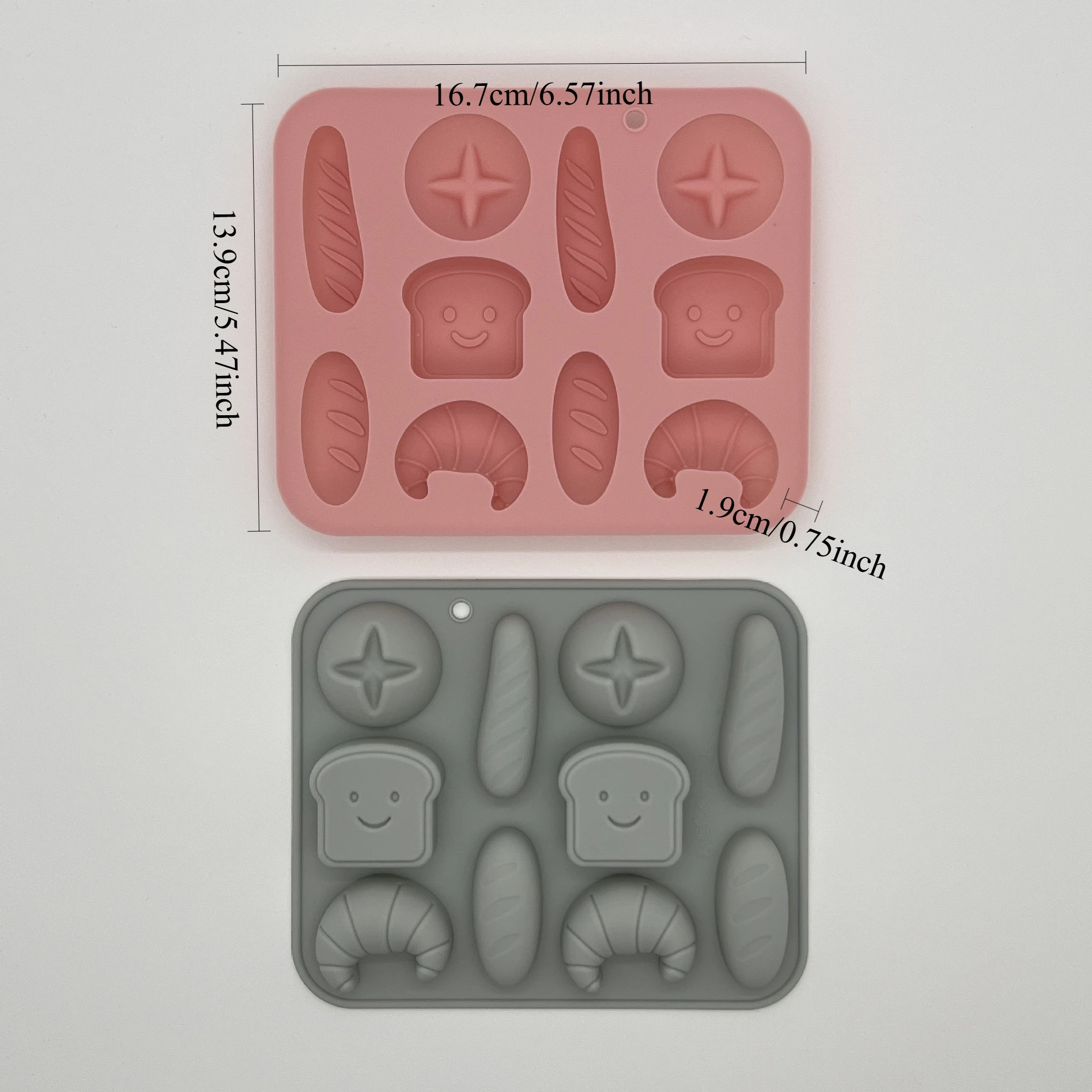 Mini Bread Silicone Mold Toast Croissant Baguette Bagel Shapes Non-Stick Baking Tray Cake Candle Soap DIY Baking Tools