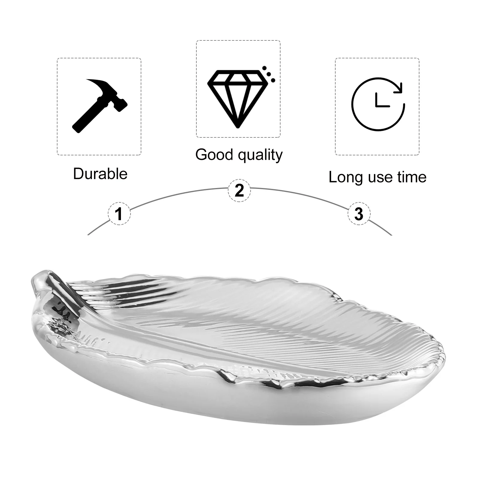 

Leaf Ceramic Storage Tray Jewelry Organizer Ring Dish Holder for Women Home Decor Wedding Anniversary Gift Nordic Style