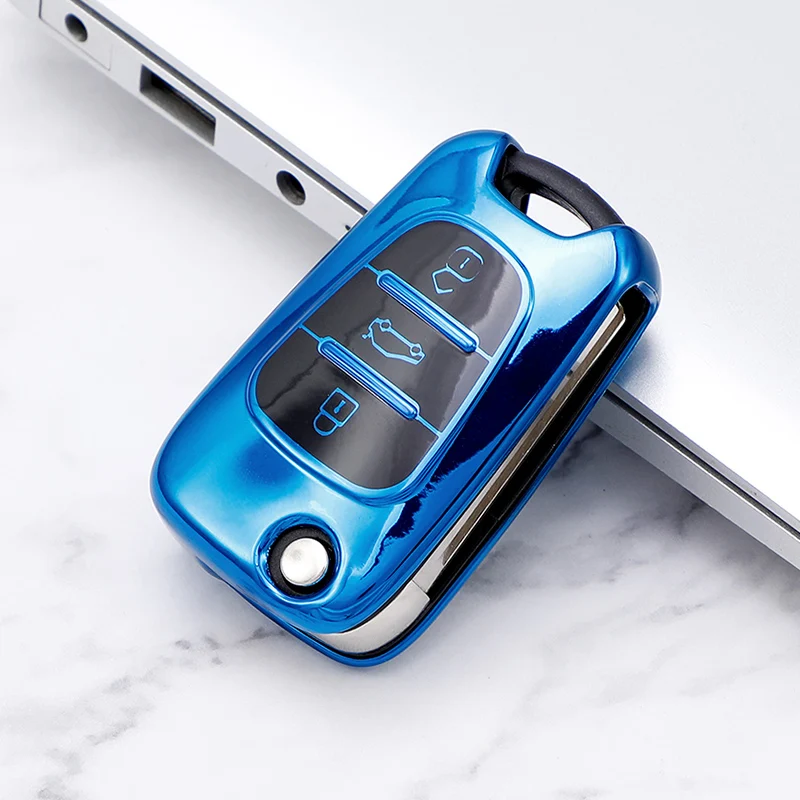 حافظة مفاتيح قابلة للطي للسيارة من البولي يوريثان سلسلة مفاتيح شل لسيارة Hyundai I30 I40 IX25 IX35 HB20 ملحقات Creta Elantra Solaris