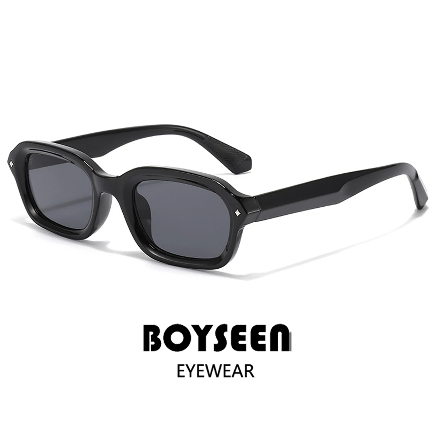 BOYSEEN Beach النظارات الشمسية رجل الصيف البرتقالي نظارات شمسية UV400 إطار ضيق مربع فاسق النظارات الشمسية تظهر