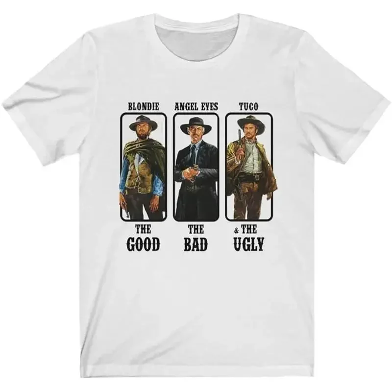 The Good Bad Ugly Clint Eastwood T Shirt White S 5XL