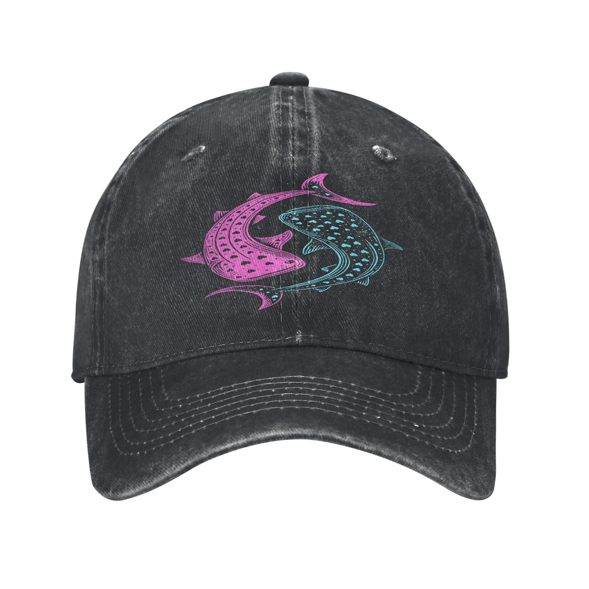 Whale Shark Yin Yang Colorful Cap  Novelty Baseball Cap Hats Visor Protection Snapback Cotton tops gorras