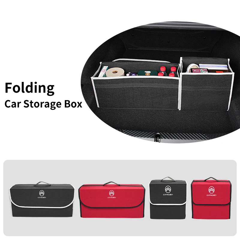 

Car Tool Storage Bag Auto Trunk Organizer Soft Felt Storage Box For Citroen C3 C4 C5 C2 Berlingo Celysee Cactus Picasso Aircross