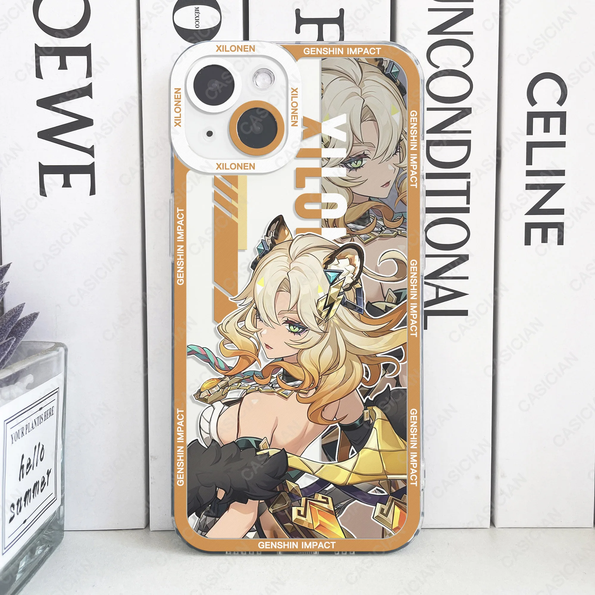 Genshin Impact Focalors Signora Xilonen Mualani Kinich Kachina Emilie Phone Case For iPhone 16 15 Pro Max 14 Plus 13 12 11 Cover