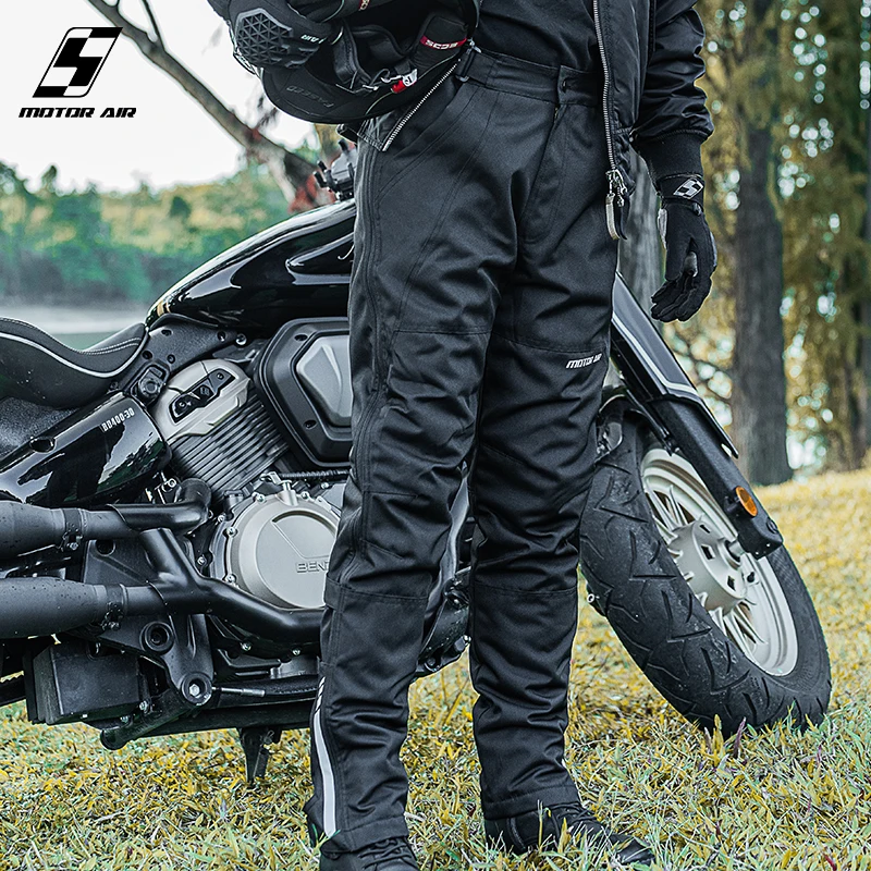 Motor Air Motorcycle Pants Winter Warm Quick Speed Off Waterproof Design Men's Riding Trousers With CE Protective Accessories