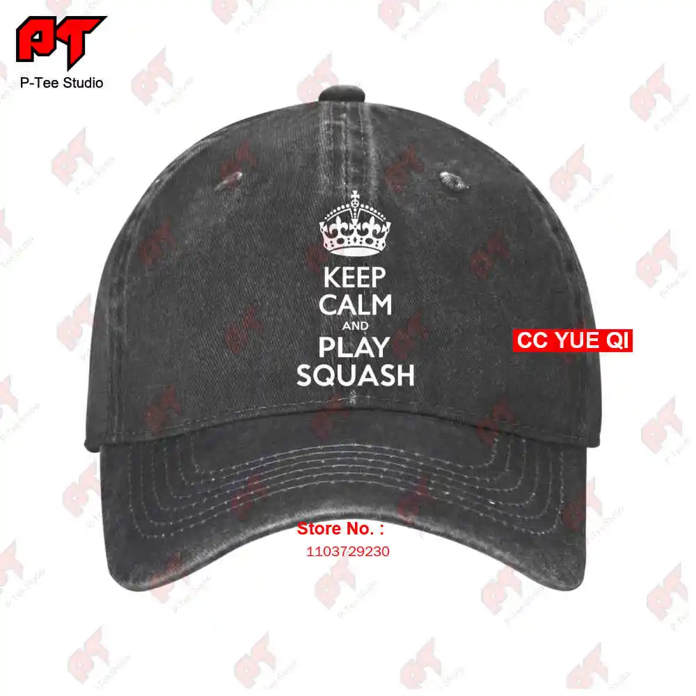 Squash Baseball Caps Truck Cap, manter a calma e jogar, P7QF