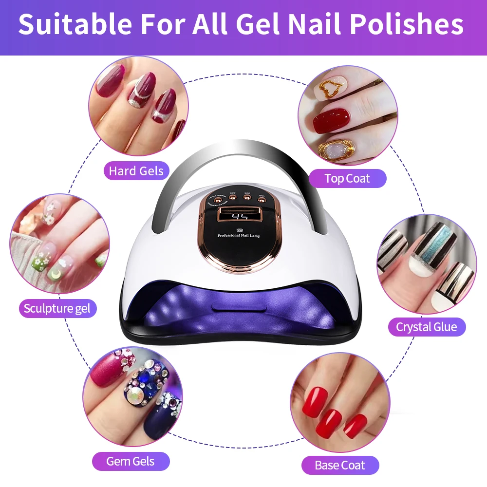 Lâmpada de secagem de esmalte em gel para manicure, unhas uv, luz led, máquina secadora de cabine, equipamento profissional, forno de resina poderoso, salão de beleza