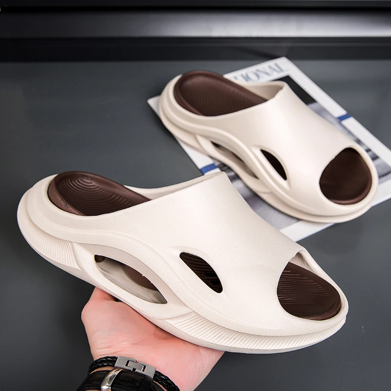 Men's Summer Non-Slip Anti-Odor Toe-Toe Slippers Men's Outdoor Beach Sandals