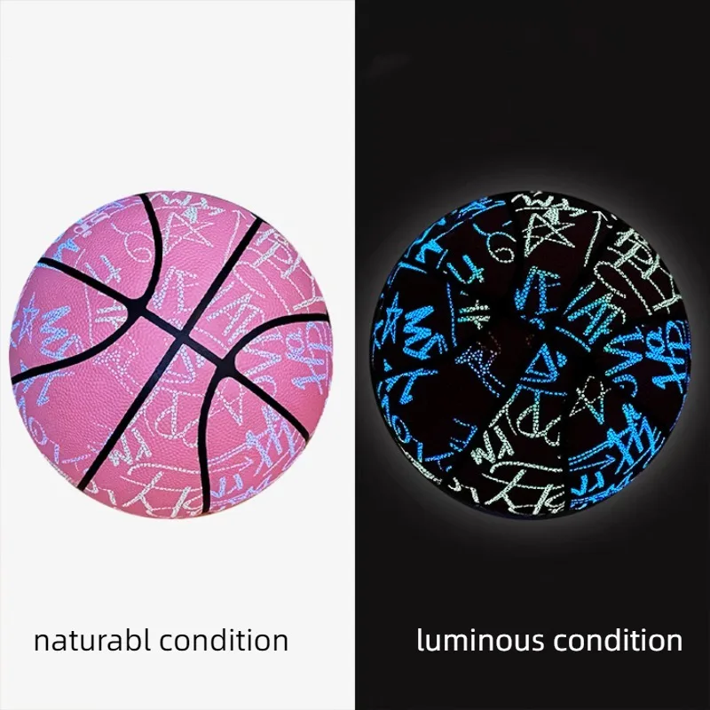 

Size 7 Luminous Basketball TPU Wear-resistant High Elastic Durable Adults Basket Ball Indoor Outdoor Training Competition Ball