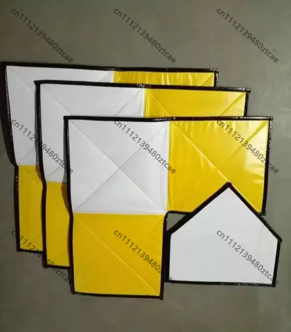4 Pcs Baseball Softball Base Set, L-shaped Rubber Home Plate, Sponge Two-color Safe Bases for T-ball Training