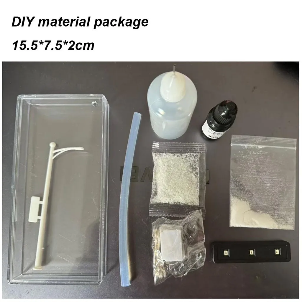 LED Snow Night Light Handmade DIY Decorative Light Children's Gift Festival Lighting Bedroom Girl Light Girl Gift