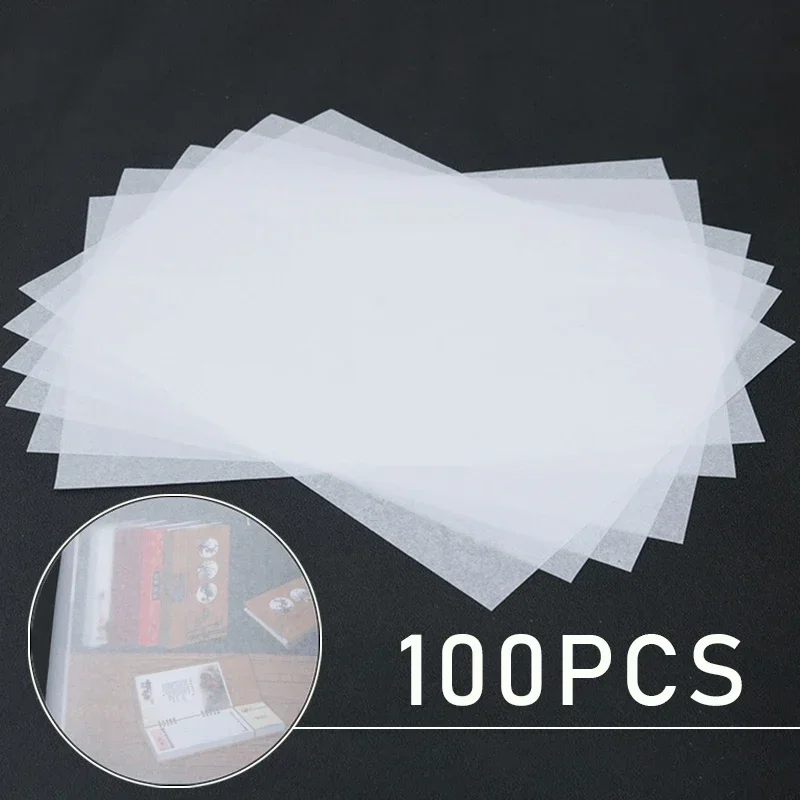 100pcs A4 Translucent Tracing Copy Paper 210mm×297mm Carbon Paper Fabric Drawing For DIY Art Drawing Calligraphy Painting