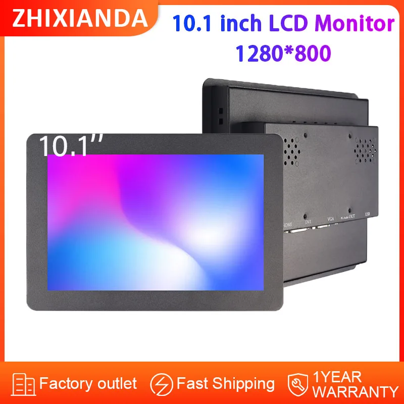 ZHIXIANDA 10.1 Inch 1280*800 Widescreen Touch Embedded Industrial Open Frame Monitor For Automation Equipment