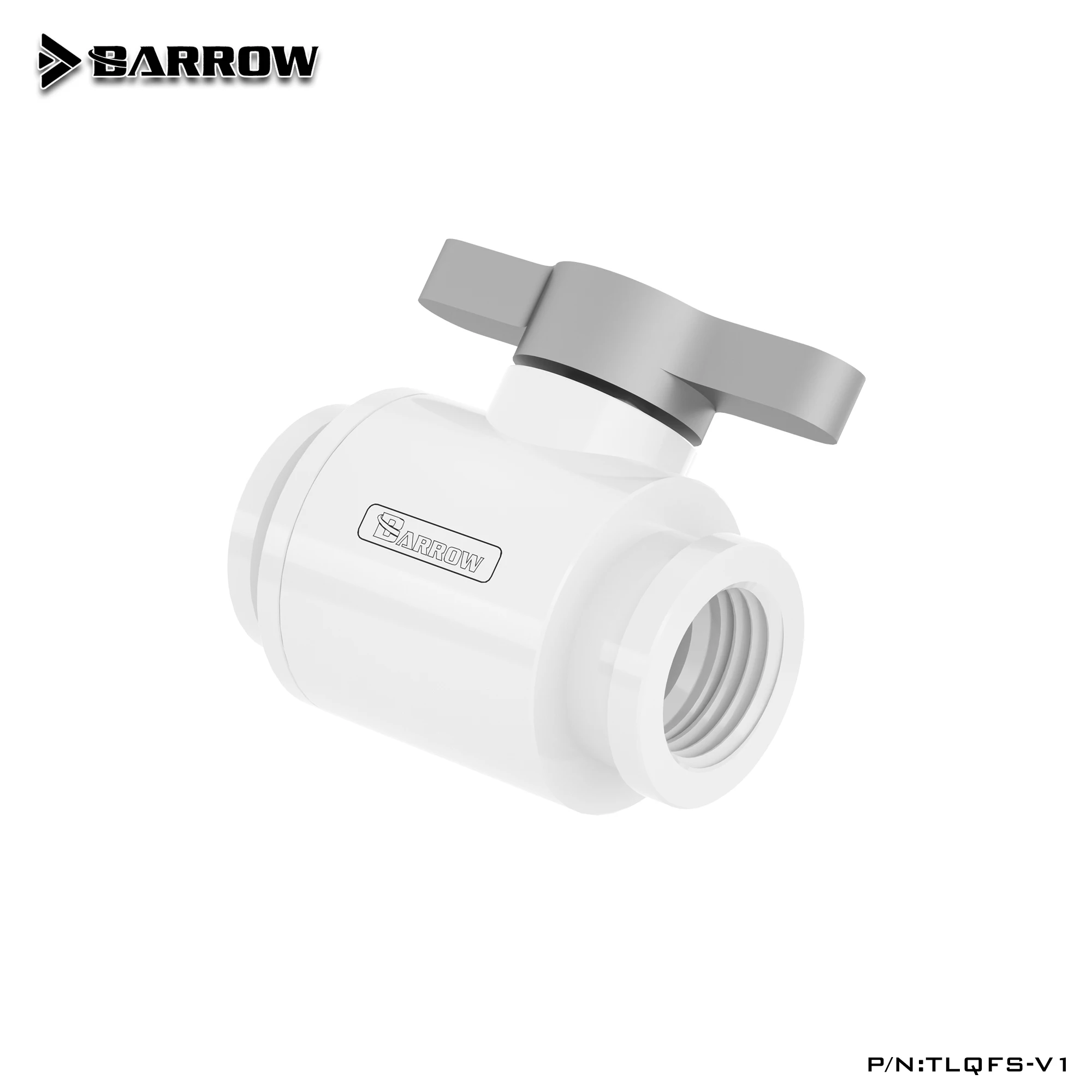 BARROW Water Valve Switch Aluminium Handle Double G1/4' Inner Female to Female Switch F to F Interface Metal V TLQFS-V1