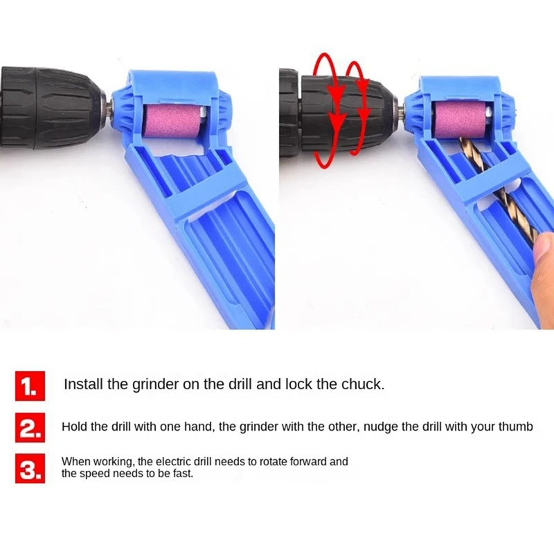 Portable Drill Bit Sharpener Comes With A Grinding Wheel For Quick And Easy Sharpening, Keeping Drill Bits-Worthown