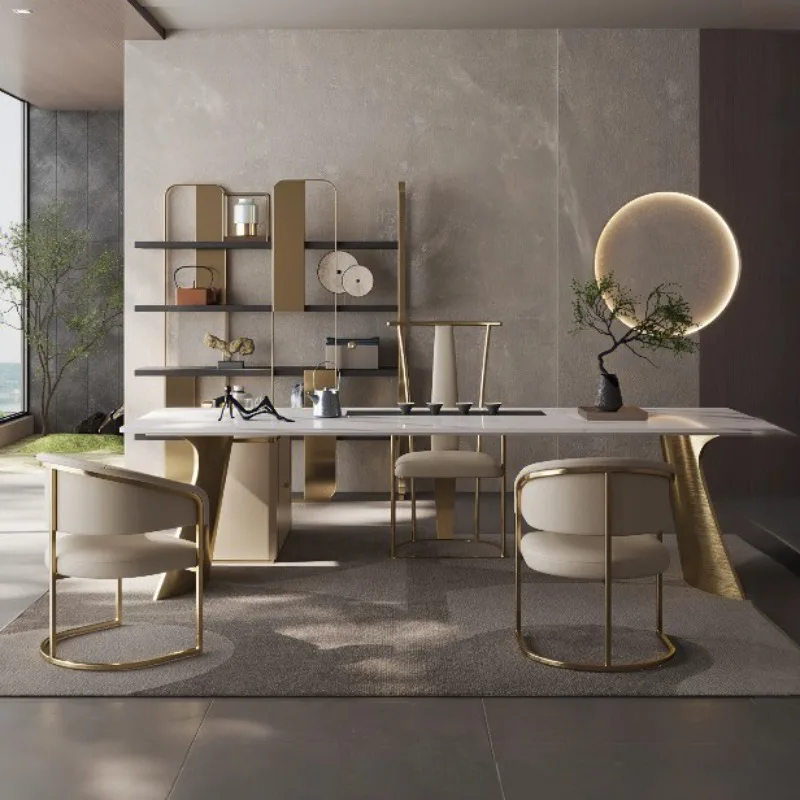 Tea table Simple modern boss office negotiation table Tea wet bubble Kung Fu tea table