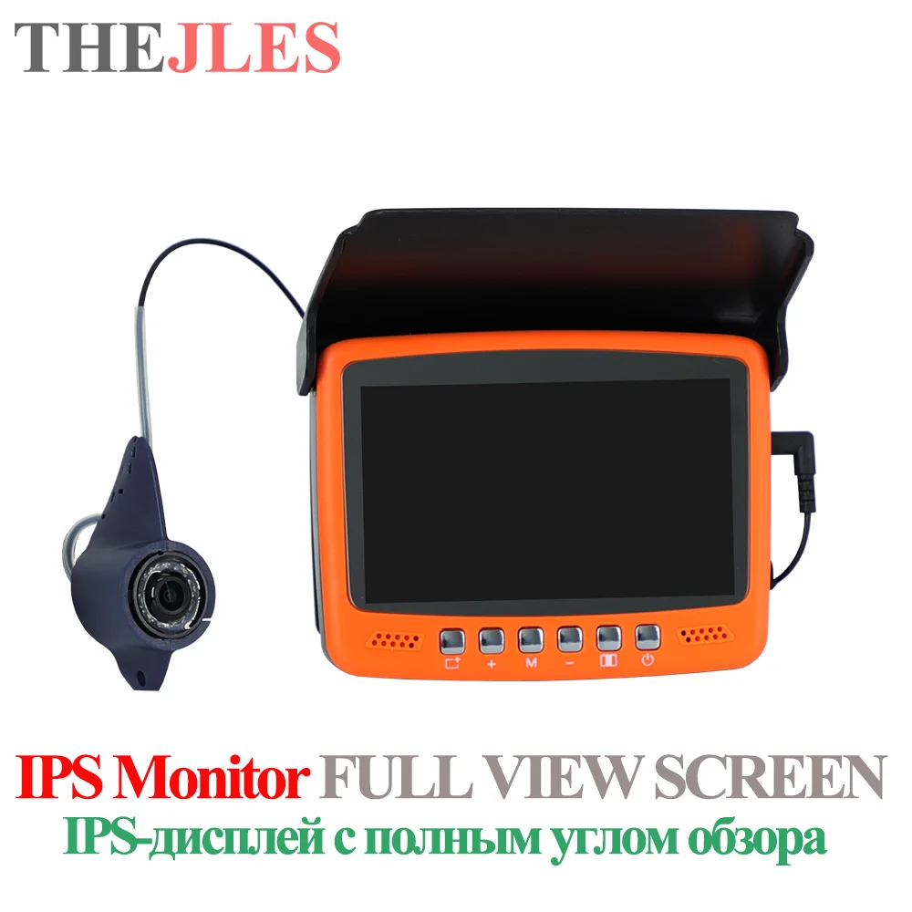 4.3 Inch IPS Monitor Video Fishing Camera With 15m Cable 1000TVL Fish Finder 8pcs Infrared Lamp Camera Lights ON/Off Function