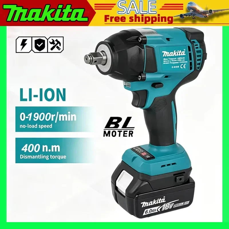 

Makita Brushless Digital Display Electric Impact Wrench Cordless Electric Torque Wrench 1/2 Inch Screwdriver Power Tool