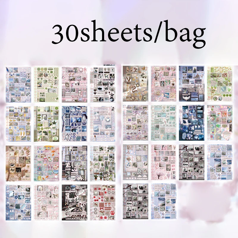 Time Reshaping Cut Film Sticker Pack (30pcs, 2 Styles)